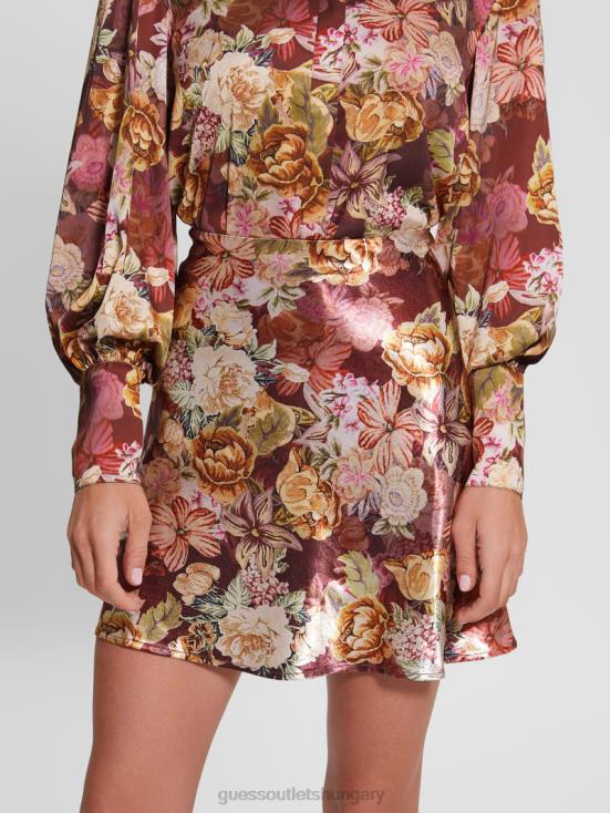 GUESS Digital Tapestry Print Ma 8ZX4F2444 Eco Taryn Satin Skirt