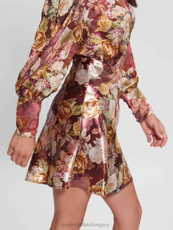 GUESS Digital Tapestry Print Ma 8ZX4F2444 Eco Taryn Satin Skirt