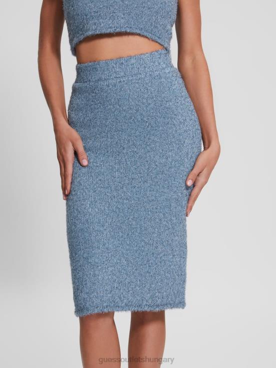 GUESS Nordic Sea Multi 8ZX4F2355 Tinsley Fuzzy Sweater Skirt