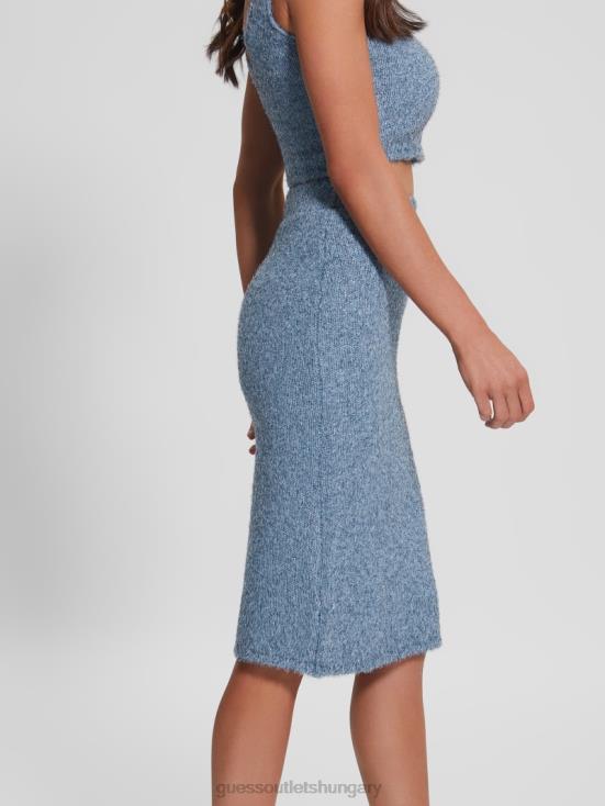 GUESS Nordic Sea Multi 8ZX4F2355 Tinsley Fuzzy Sweater Skirt