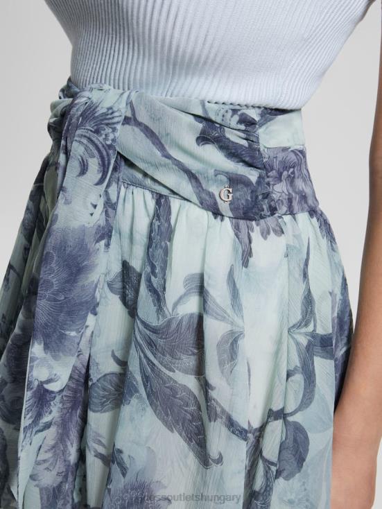 GUESS Porcelain Floral Print Bl 8ZX4F2417 Eco Aman Floral Skirt