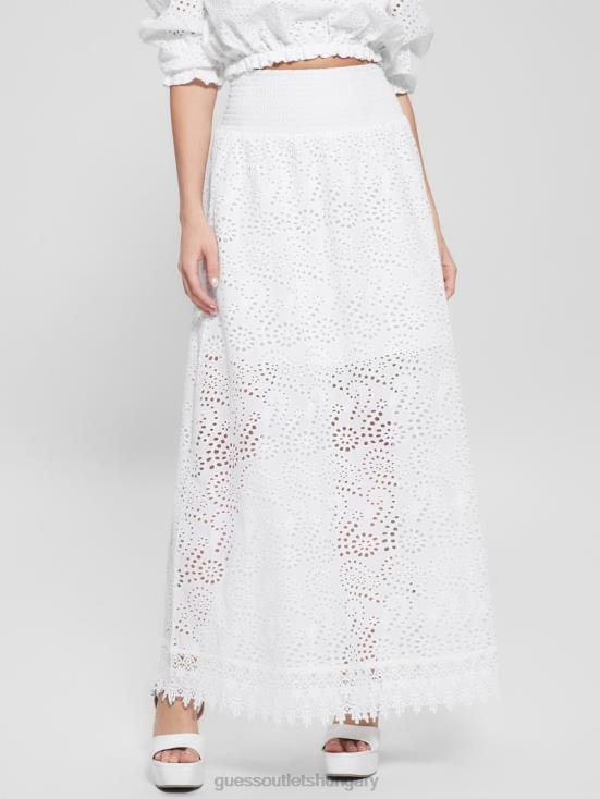 GUESS Pure White 8ZX4F1996 Sangallo Rafa Long Skirt