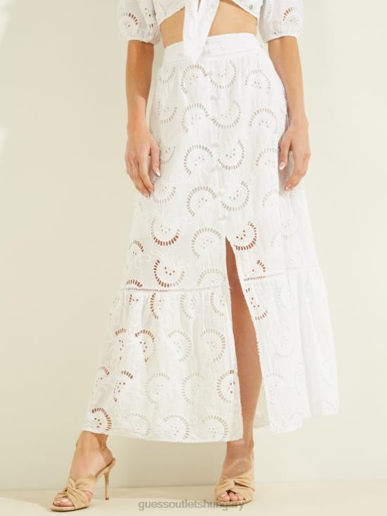 GUESS Pure White 8ZX4F2381 Smeralda Skirt