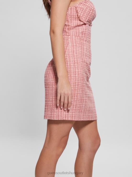 GUESS Vintage Blush Multi 8ZX4F2360 Emma Shimmer Tweed Skirt