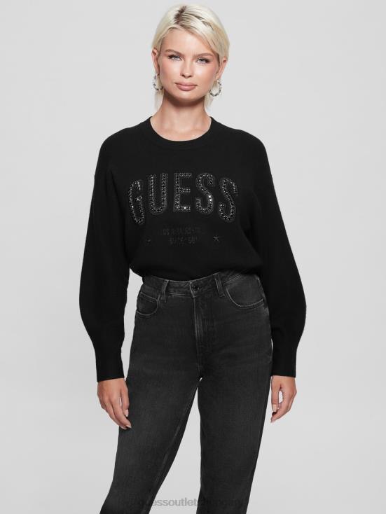 GUESS Black 8ZX4F1659 Estelle Logo Sweatshirt