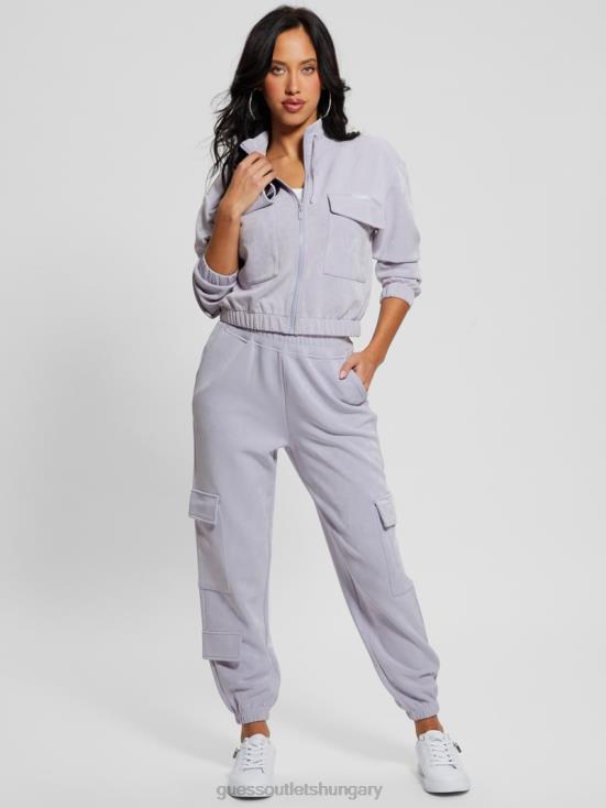 GUESS Glacier Sea Blue 8ZX4F2463 Euphemia Cargo Zip-Up Sweater