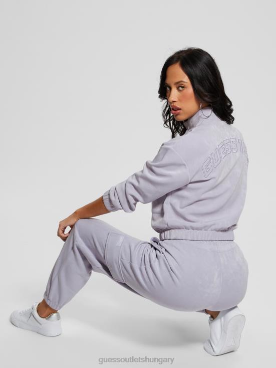 GUESS Glacier Sea Blue 8ZX4F2463 Euphemia Cargo Zip-Up Sweater