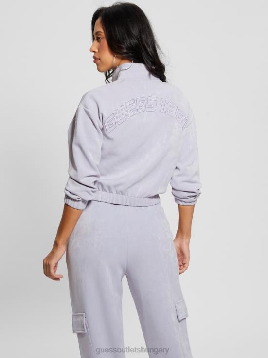 GUESS Glacier Sea Blue 8ZX4F2463 Euphemia Cargo Zip-Up Sweater