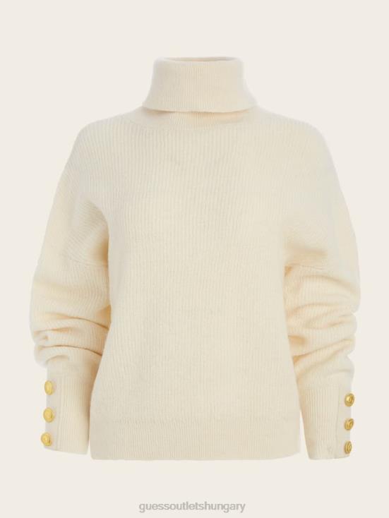 GUESS Sandy Shore 8ZX4F1719 Elodie High Neck Wool-Blend Sweater