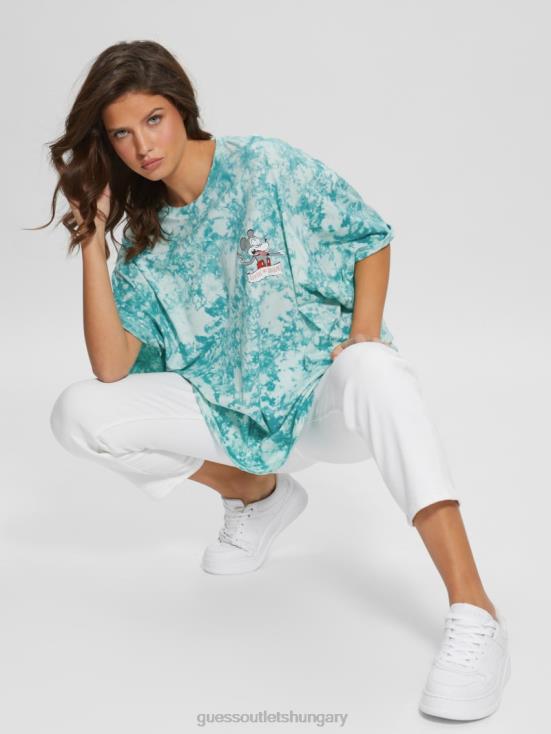 GUESS Carribean Water Multi 8ZX4F1074 Martini Mouse Oversized Tee