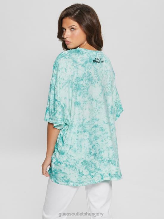 GUESS Carribean Water Multi 8ZX4F1074 Martini Mouse Oversized Tee