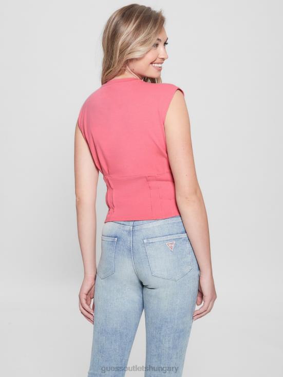 GUESS Drift Pink 8ZX4F1296 Eco Mademoiselle Corset Tee