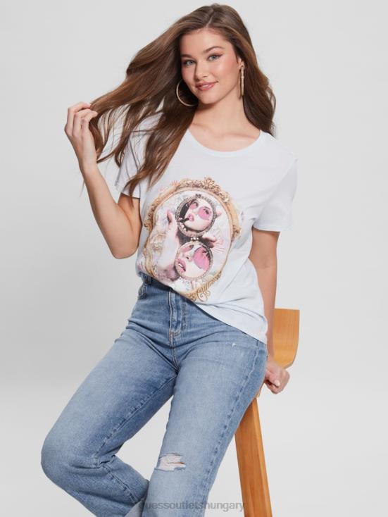 GUESS Fresh Air 8ZX4F1497 Lipstick Mirror Tee