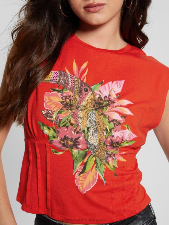 GUESS G539 8ZX4F1021 Tropical Corset Tee