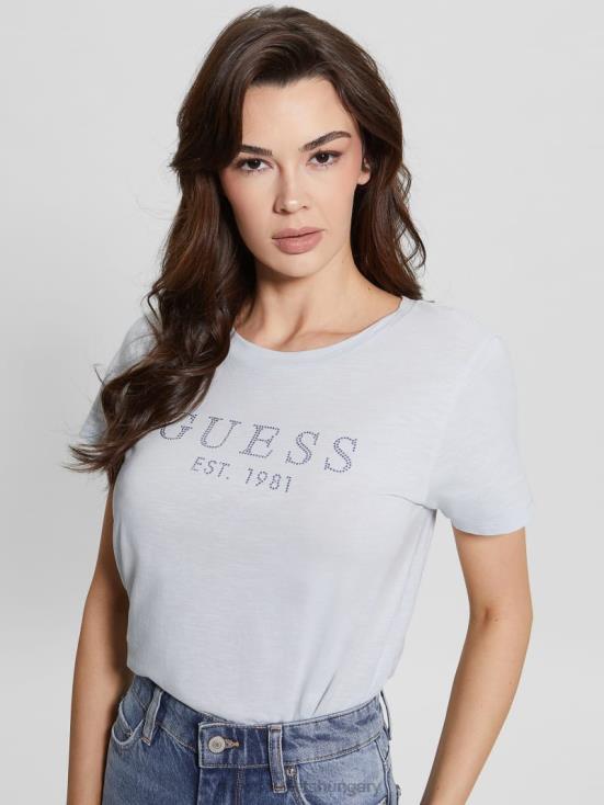 GUESS Helium 8ZX4F1474 Eco 1981 Crystal Logo Tee