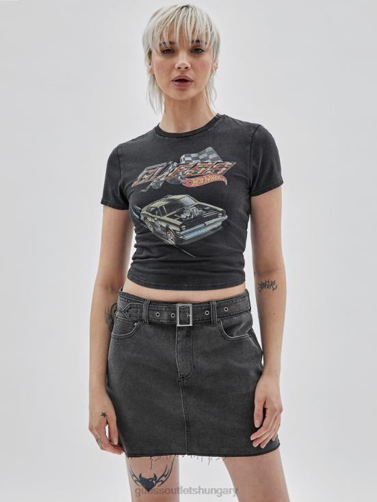 GUESS Jet Black Multi 8ZX4F1247 Originals x Hot Wheels Vintage Baby Tee