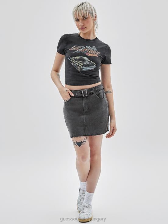 GUESS Jet Black Multi 8ZX4F1247 Originals x Hot Wheels Vintage Baby Tee