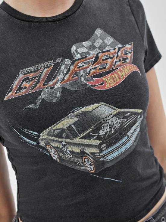 GUESS Jet Black Multi 8ZX4F1247 Originals x Hot Wheels Vintage Baby Tee
