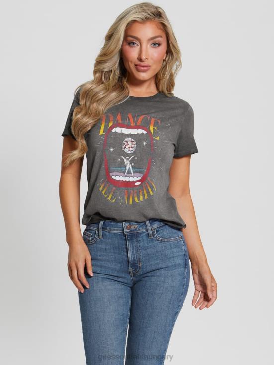 GUESS Jet Black Multi 8ZX4F985 Eco Dance All Night Tee