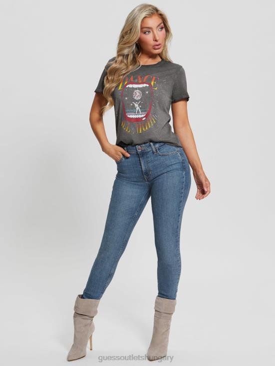 GUESS Jet Black Multi 8ZX4F985 Eco Dance All Night Tee