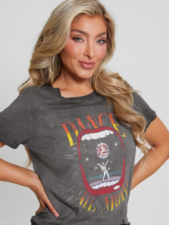 GUESS Jet Black Multi 8ZX4F985 Eco Dance All Night Tee