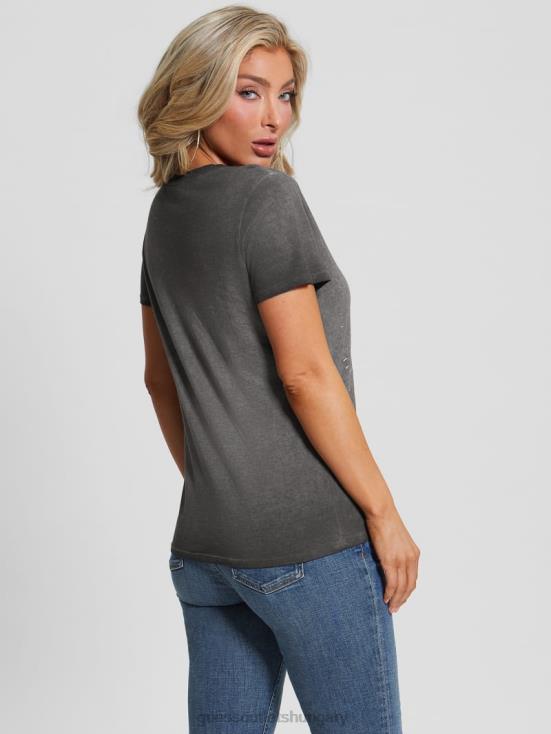 GUESS Jet Black Multi 8ZX4F985 Eco Dance All Night Tee