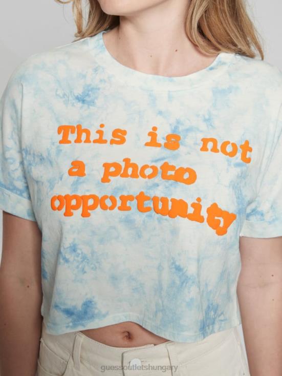 GUESS Morning Glory Multi 8ZX4F1031 Slogan Crop Tee