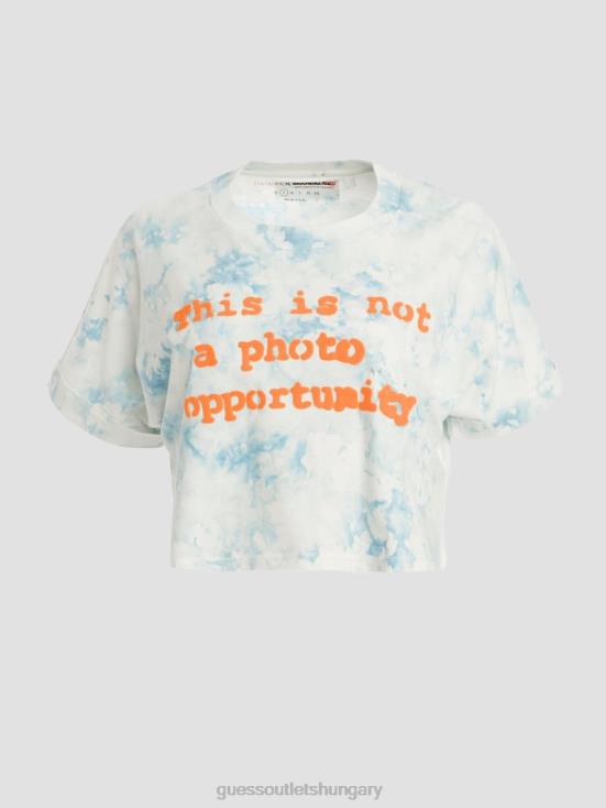 GUESS Morning Glory Multi 8ZX4F1031 Slogan Crop Tee