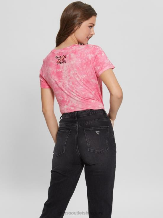 GUESS Morning Pink Multi 8ZX4F1171 Flower Girl Graphic Tee