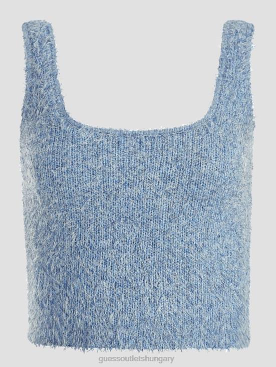 GUESS Nordic Sea Multi 8ZX4F1328 Tinsley Fuzzy Sweater Tank