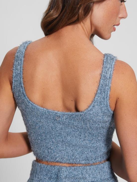 GUESS Nordic Sea Multi 8ZX4F1328 Tinsley Fuzzy Sweater Tank