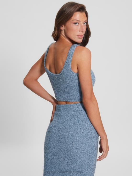 GUESS Nordic Sea Multi 8ZX4F1328 Tinsley Fuzzy Sweater Tank