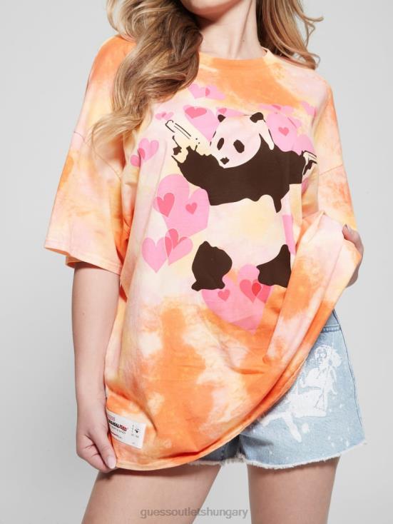 GUESS Orange Slushie Multi 8ZX4F1062 Oversized Panda Lounge Tee
