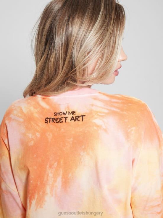 GUESS Orange Slushie Multi 8ZX4F1062 Oversized Panda Lounge Tee