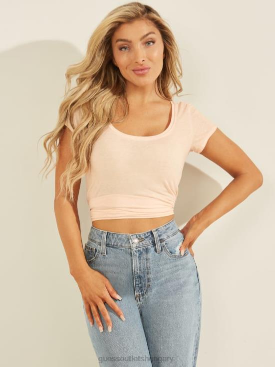 GUESS Peach Sorbet 8ZX4F1588 Script Logo Tee