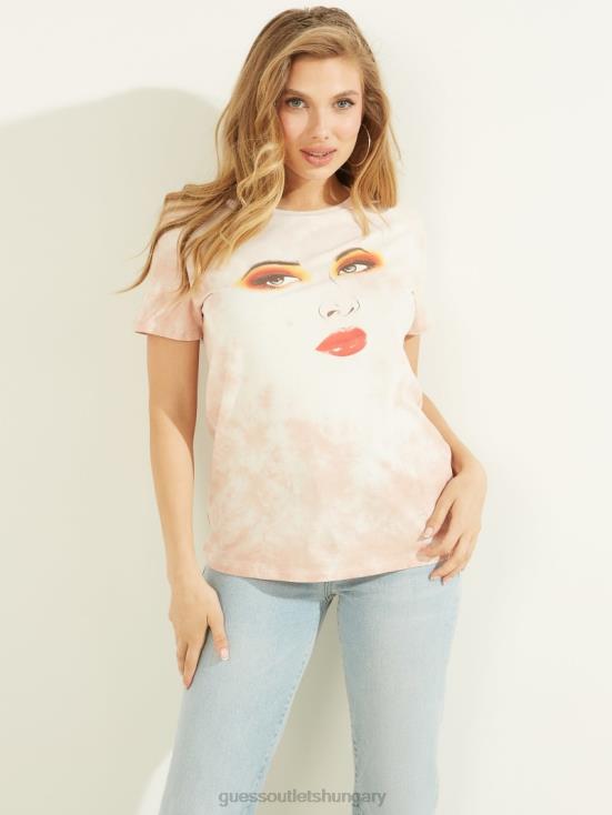 GUESS Pink Roses Multi 8ZX4F1533 Stargazing Easy Tee