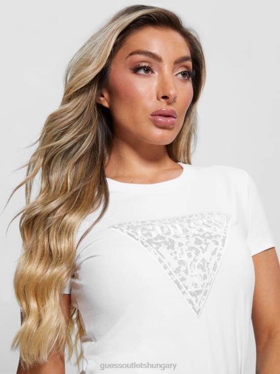 GUESS Pure White 8ZX4F1235 Lidia Logo Tee