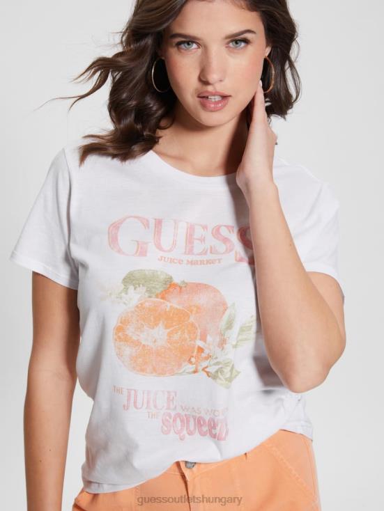 GUESS Pure White 8ZX4F951 Fruit Easy Tee
