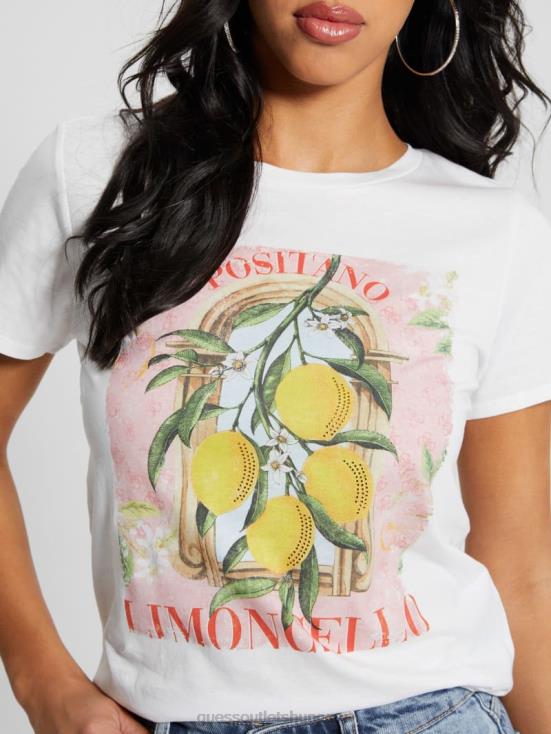 GUESS Pure White 8ZX4F996 Eco Limoncello Easy Tee