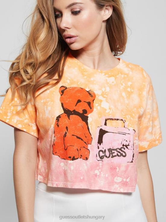 GUESS Rainbow Multi 8ZX4F1385 Teddy Crop Tee