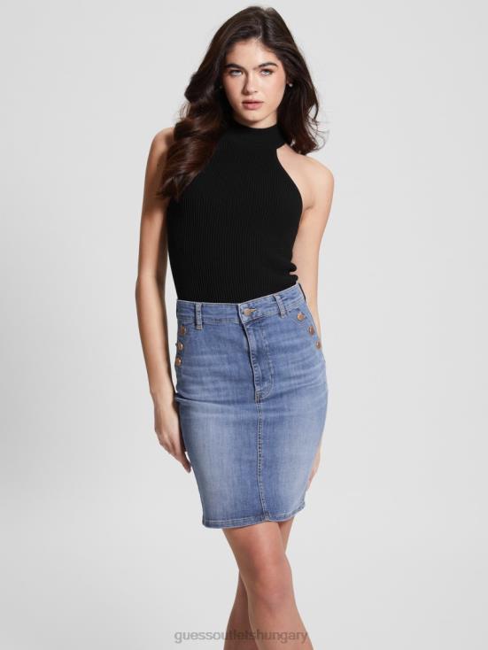 GUESS Black 8ZX4F1155 Eco Shayna Mock Neck Top