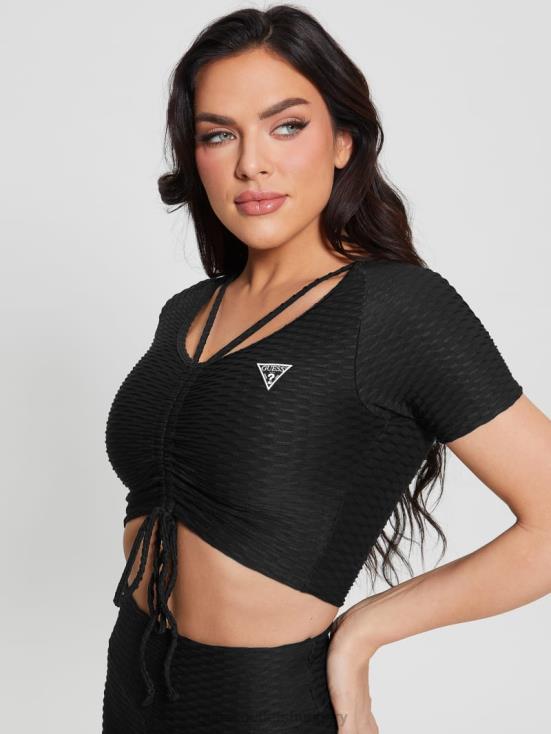 GUESS Black 8ZX4F1285 Eco Delma Active Crop Top