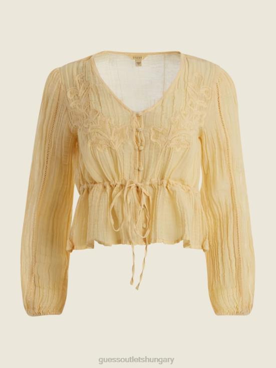 GUESS Butter Corn Multi 8ZX4F1650 Lensie Top