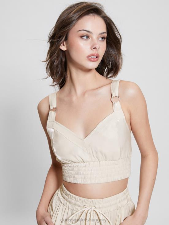 GUESS Cemento Multi 8ZX4F925 Eco Emma Satin Crop Top