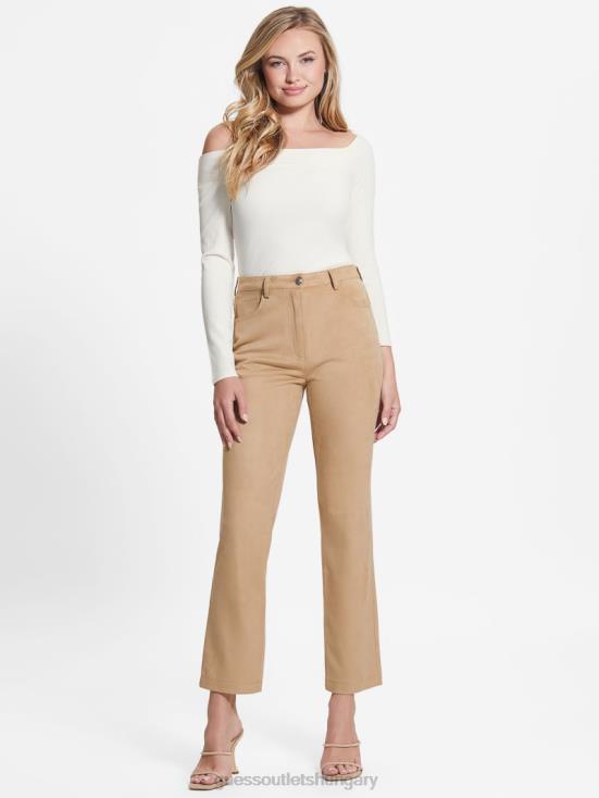 GUESS Cream White 8ZX4F1630 Eco Amelia Off-the-Shoulder Top