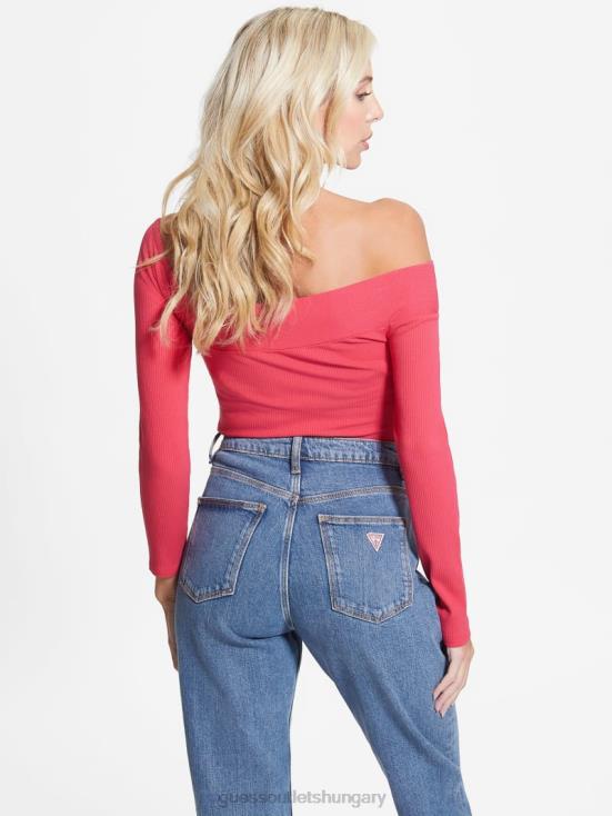 GUESS Fruit Juice Pink 8ZX4F1599 Eco Amelia Off-the-Shoulder Top