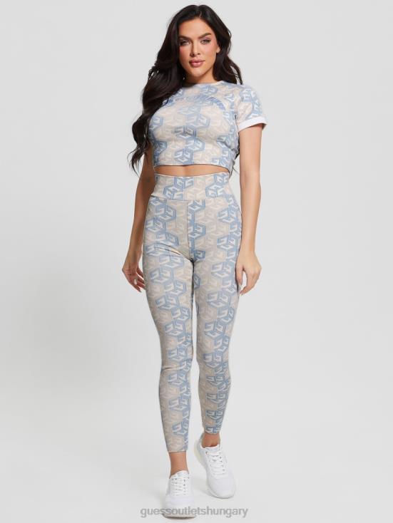 GUESS Gcube Stroke Small Blue 8ZX4F1411 Eco G-Cube Active Crop Top