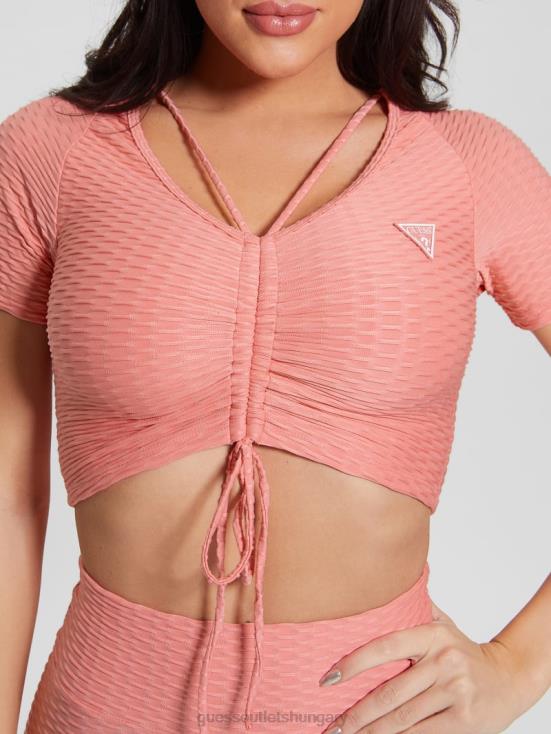 GUESS Haute Pink 8ZX4F1123 Eco Delma Active Crop Top