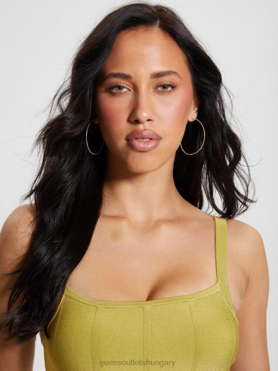 GUESS Perpetual Green 8ZX4F958 Oasis Mirage Corset Crop Top