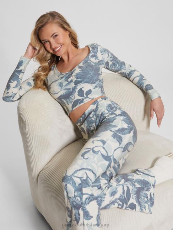 GUESS Porcelain Floral Print Bl 8ZX4F1389 Enriqueta Floral Top